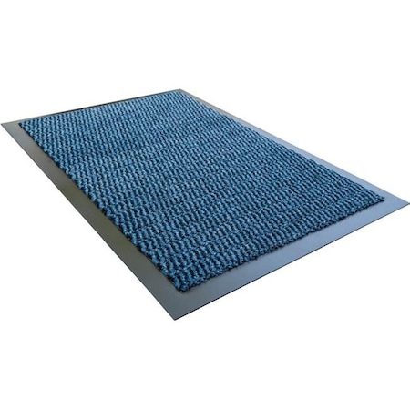 Floortex Floor Mat, Polypropylene, 1/4 in Thick, Blue, 32 in W x 48 in L FR48120DCBLV